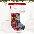thumbnail image 2 of Flannel Christmas Stocking 17.7×11×7in Soft And Light Touch Good Socks Splicing Design Can Be Used For Hanging Retro Groovy Flowers Pattern (8), 2 of 8