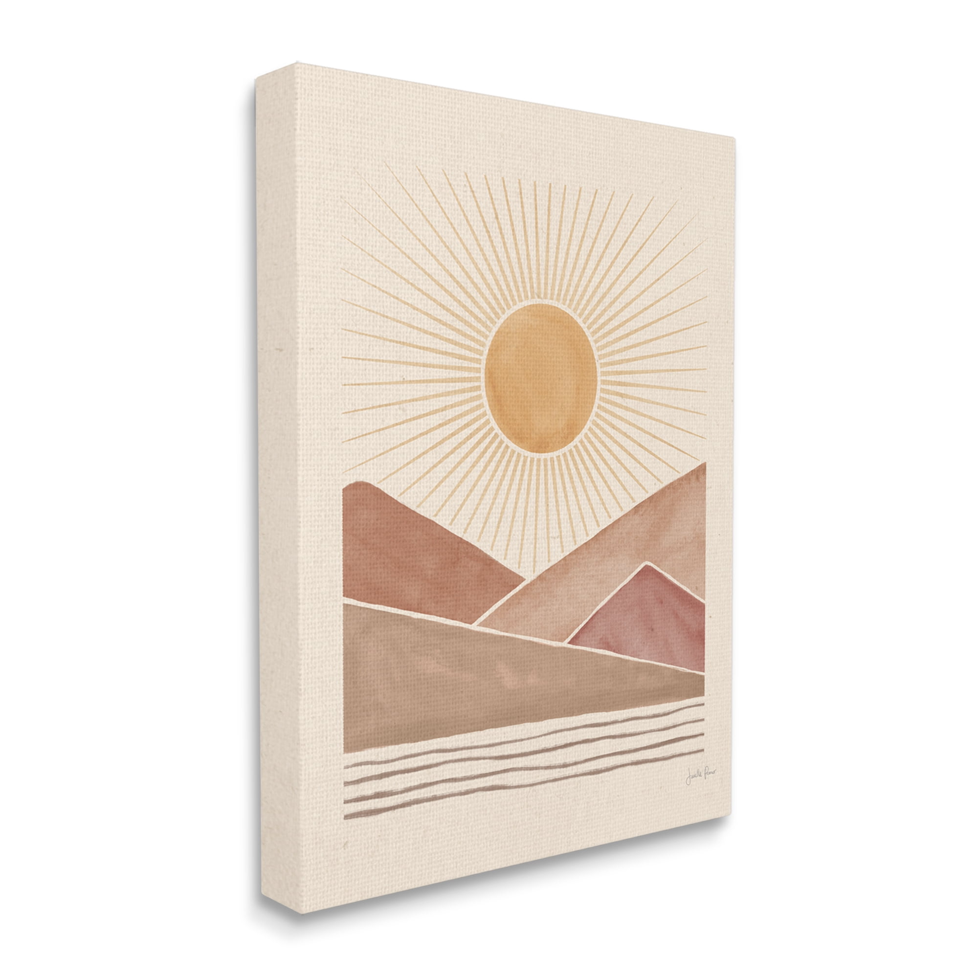 Stupell Industries Boho Desert Sunrise Vintage Landscape Geometric Shapes, 24 x 30,Design by Janelle Penner