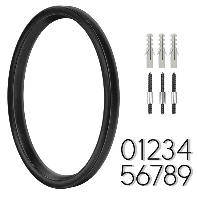 Número de casa BVNUD de acero inoxidable negro de 6"