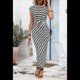 thumbnail image 5 of Vestido de Verano para Mujer, con Cuello Redondo, Informal, Elegante, con Lazo en la Cintura y Corta. Gris Oscuro M, 5 of 9