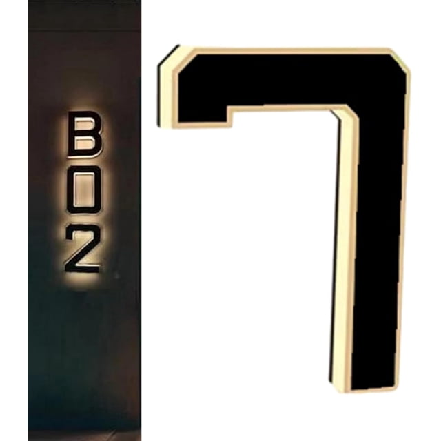 Solar Lighted House Numbers | 9 Inch Waterproof LED Address Signs for Outside with Night Visibility