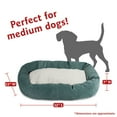 thumbnail image 2 of Majestic Pet Sherpa Villa Velvet Bagel Pet Bed for Dogs, Calming Dog Bed Washable, Medium, Azure, 2 of 5