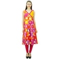 thumbnail image 2 of Phagun Cotton Tunic Dress Angrakha Wrap Style Kurti Kurta For Womens, 2 of 8