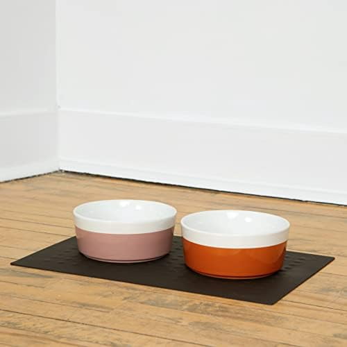 Dipper Ceramic Dog Bowl Heavyweight Durable Dog Food and Water Dish (Large, Teracotta)