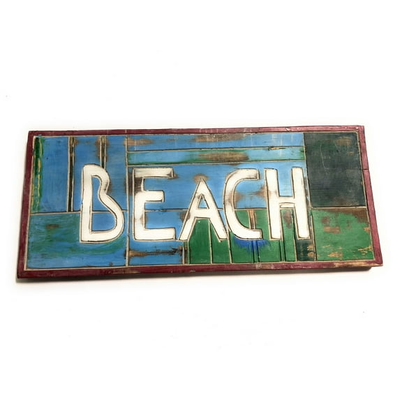 Beach Sign 14" - Weathered Finish - Cottage Decor | #bds1207735