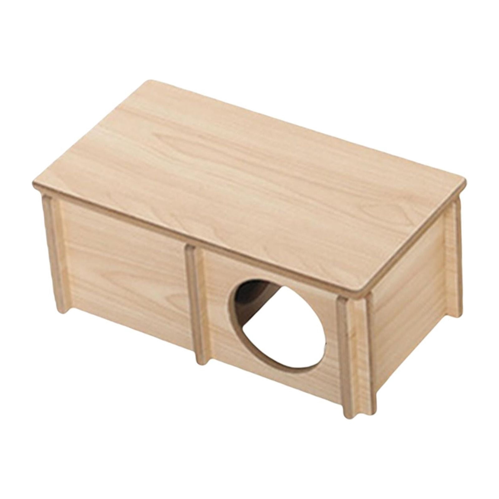 Hamster House Cage Accessories Landscaping Supplies Hut Cabin Hideaway Hamster Hideout Wooden Toy for Rat Syrian Hamsters Lemmings Small Pet Two Room
