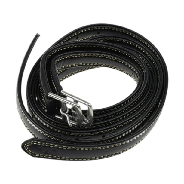 2x cueros de estribo con hebillas estabilidad 53,15 pulgadas de longitud suministros ajustables Negro