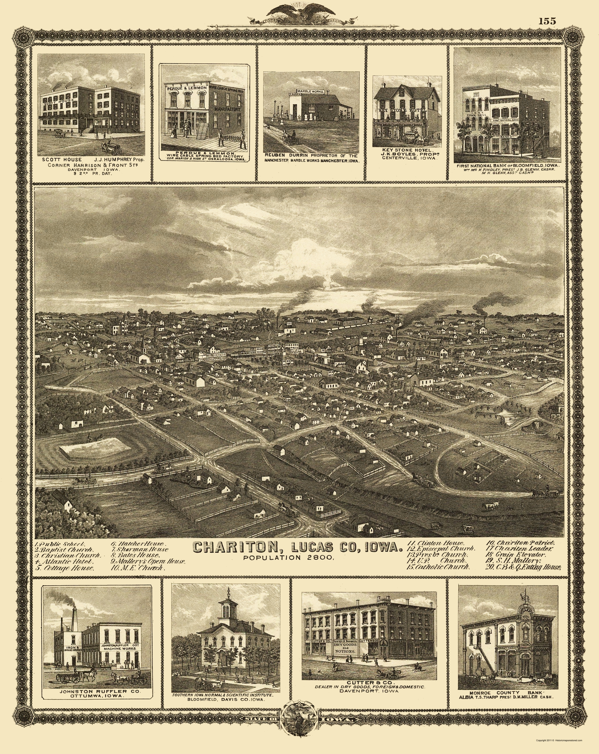 Chariton Iowa Andreas 1875 23.00 x 28.98 Glossy Satin Paper