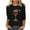 Black, variant on successthop Christmas Funny Shirts for Women Wine Plus Size 3/4 Sleeve Tee Oversized Crewneck Top Loose Print Clothes XL