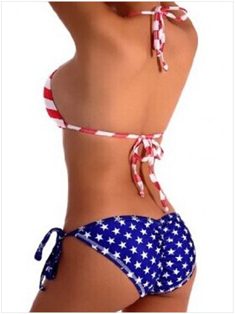 American Flag Bikini USA Flag Swimsuits for Women July 4th Patriotic Sexy Swimsuit Bathing Suits
