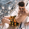 thumbnail image 2 of luoweisi Men's Beach Shorts Quick Dry Swim Trunks with Mesh Lining Thanksgiving Pumpkin L, 2 of 5