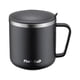 thumbnail image 2 of Taza de acero inoxidable con tapa y asa - 400 ml, reutilizable, con doble aislamiento - Ideal para el hogar, la oficina, viajes, café y desayuno, 2 of 7