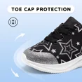 thumbnail image 5 of FUNCOO PLUS Kids Athletic Sneakers Girls Lace Up Walking Shoes Toddler Glitter Breathable Outdoor Running Shoe, Stars, Size 2, 5 of 8