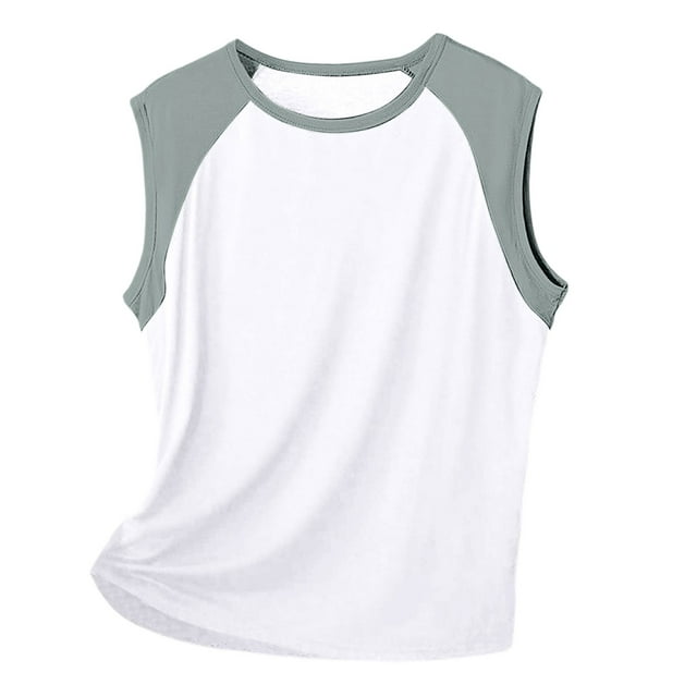Men's Spring/Summer Color Blocking Sleeveless Vest - Lightweight Mesh, Wide Shoulder, Sporty Fit - Ideal for Layering or Active Wear