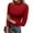 13# Red, variant on Womens 3/4 Sleeve T-Shirts Basic Tops 2025 Fall Fashion Outfits Going Out Winter Clothes Army Green L