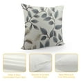 thumbnail image 4 of Nawypu  Leaf Jacquard Throw Pillow Covers  Decorative Blue Grey Leaf Pillowcases Cushion Covers for Couch Sofa, 4 of 5