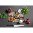 thumbnail image 3 of Lakeland Terrier Fall Kitchen Pumpkins Glass Cutting Board Large 12 in x 15 in, 3 of 5
