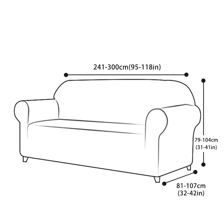 Stretch Sofa Slipcover 1-Piece Non Slip Couch Sofa Cover, Washable Sofa Protector with Elastic Bottom 1-4 Seater For Moving Furniture Living Room(Sofa 4-seater,Gray)
