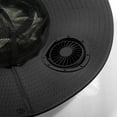 thumbnail image 4 of TYGHBN USB Charging Detachable Solar Charging Fan Embedded Large Brimmed Hat Summer Outdoor Sun Hat Men's Hiking and Fishing Hat (three Fan Version) Floppy Hats Men Tennis Hat Visor for Women Buckets, 4 of 6