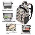 thumbnail image 5 of JIALIOU 14" Laptop Backpack Waterproof Airline Approved Stylish Casual Daypack for Travel Business College Work, Moose Tree Silhouette, 5 of 8
