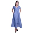 thumbnail image 1 of Moomaya Robe Longue Maxi pour Femmes à Manches Courtes, Robe Formelle/décontractée avec Poches P-TTG, 1 of 6