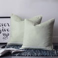 thumbnail image 2 of 20x20 Pillow Covers Set of 2, Farmhouse Sage Green White Striped Throw Pillow Covers Decorative Couch Cushion Case, Modern Stripes Microfiber Square Pillowcases for Bedroom Car Living Room, 2 of 7