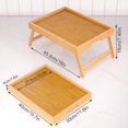 thumbnail image 2 of Bandeja para Cama Fibogollo de Bambú con Patas Plegables 40x30 cm, 2 of 6