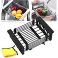 thumbnail image 1 of Colador Ajustable sobre el Fregadero, Escurridor de Platos Expandible de Acero Inoxidable, Colador Resistente para Frutas y Verduras, Organizador de Cocina a Prueba de Óxido, 1 of 7