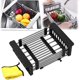 thumbnail image 1 of Colador Ajustable sobre el Fregadero, Escurridor de Platos Expandible de Acero Inoxidable, Colador de Frutas y Verduras de Alta Resistencia, Organizador de Cocina a Prueba de Óxido, 1 of 7