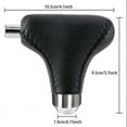 thumbnail image 5 of Universal Black PU Leather Automatic Gear Shift Knob Shifter Handle Lever Stick, 5 of 5