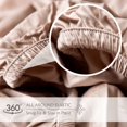 thumbnail image 3 of Pacific Cotton 300SATIN-TAUP-KI 300 Thread Count Sateen Sheet Set, Taupe - King Size, 3 of 6