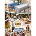 thumbnail image 6 of Lake Blue Grey White Tablecloth Rectangle Table Cloth 52x70, Waterproof Tablecloth Outdoor Table Cloth, Farmhouse Ombre Color Modern Washable Table Cover for Kitchen Dinning Party, 6 of 8