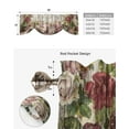 thumbnail image 6 of Wood Grain Flower Retro Window Valance Curtain Kitchen Cafe Short Curtains Living Room Tie-Up Valance Curtain, 6 of 6