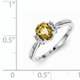 thumbnail image 3 of Primal Silver Sterling Silver Rhodium Diamond and Whiskey Quartz Ring, 3 of 6