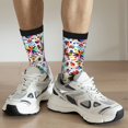 thumbnail image 6 of Hirioo Mexican Bright Style Pattern Adult Middle Tube Socks Breathable Sock Non-Pilling,Contrasting Color Design, 6 of 6