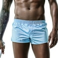 thumbnail image 2 of Men's Boxer Briefs Mens Steel Brief Briefs Size Guys Stretch Brief Shorts for Men Pack Mens Full Cut Underwear Most Comfortable Underwear Silk Big And Tall Men Fashion Light Blue L, 2 of 3
