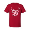 thumbnail image 2 of Wild Bobby, Best Buckin Dad Ever Funny Hunting, Father's Day, Men Graphic Tees, Red, X-Large, 2 of 3