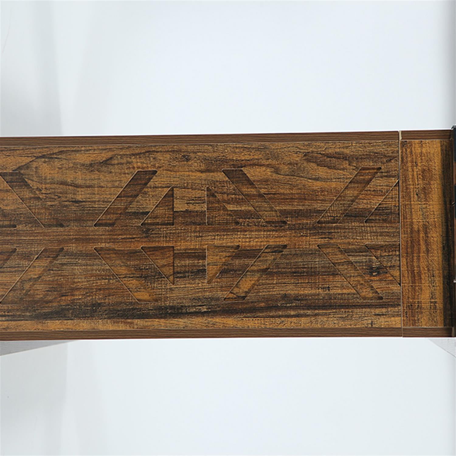 Demi Bonn 63" Console Table, Farmhouse Wood Sofa Table 2-Tier Entryway Table, Foyer Display Table, Brown