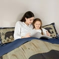 thumbnail image 5 of Manfei Wildlife Bear 3-Piece Full Size Comforter Sets for Boys Girls,Tribal Aztec Bedding Comforter Set,Jungle Animal Lightweight Bedding Sets,Lightweight Room Decor,Reversible, 5 of 8