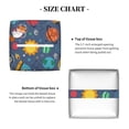 thumbnail image 5 of Lsque Cartoon Space Printed Tissue Box Cover Holder, Facial Paper Organizer Dispenser,Square with Bottom Belt, PVC Leather Decorative Organizer, 5 of 8