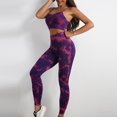 thumbnail image 4 of Tie Dye Workout Sets for Women 2 Piece Seamless Sports Bra Crop Tank High Waist Biker Shorts/Long Leggings Yoga Outfits, 4 of 4