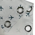thumbnail image 5 of Ambesonne Airplane Grommet Curtain, Travel Stripes, 50" x 63", Petrol Blue Black White, 5 of 6