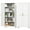 71in-White, variant on LIZEVINC 61.2in Pantry Cabinet, Metal Shapely Doors Cabinet with Doors and Adjustable Shelves, Food Pantry Cabinet for Kitchen,Dinning Room- Assembly Required(White)