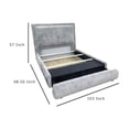 thumbnail image 4 of Reby Queen Size Bed w Storage Footboard- Gray Chenille Upholstery, 4 of 6