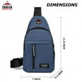 thumbnail image 6 of Q&Q ESSENTIALS Men Small Utility Backpack Utility Shoulder Bag Sport Utility Bag Blue, 6 of 8
