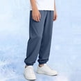 thumbnail image 5 of Abtuhar Boys Summer Full Length Pants Solid Color Linen Like Harlan Style Loose, 5 of 5