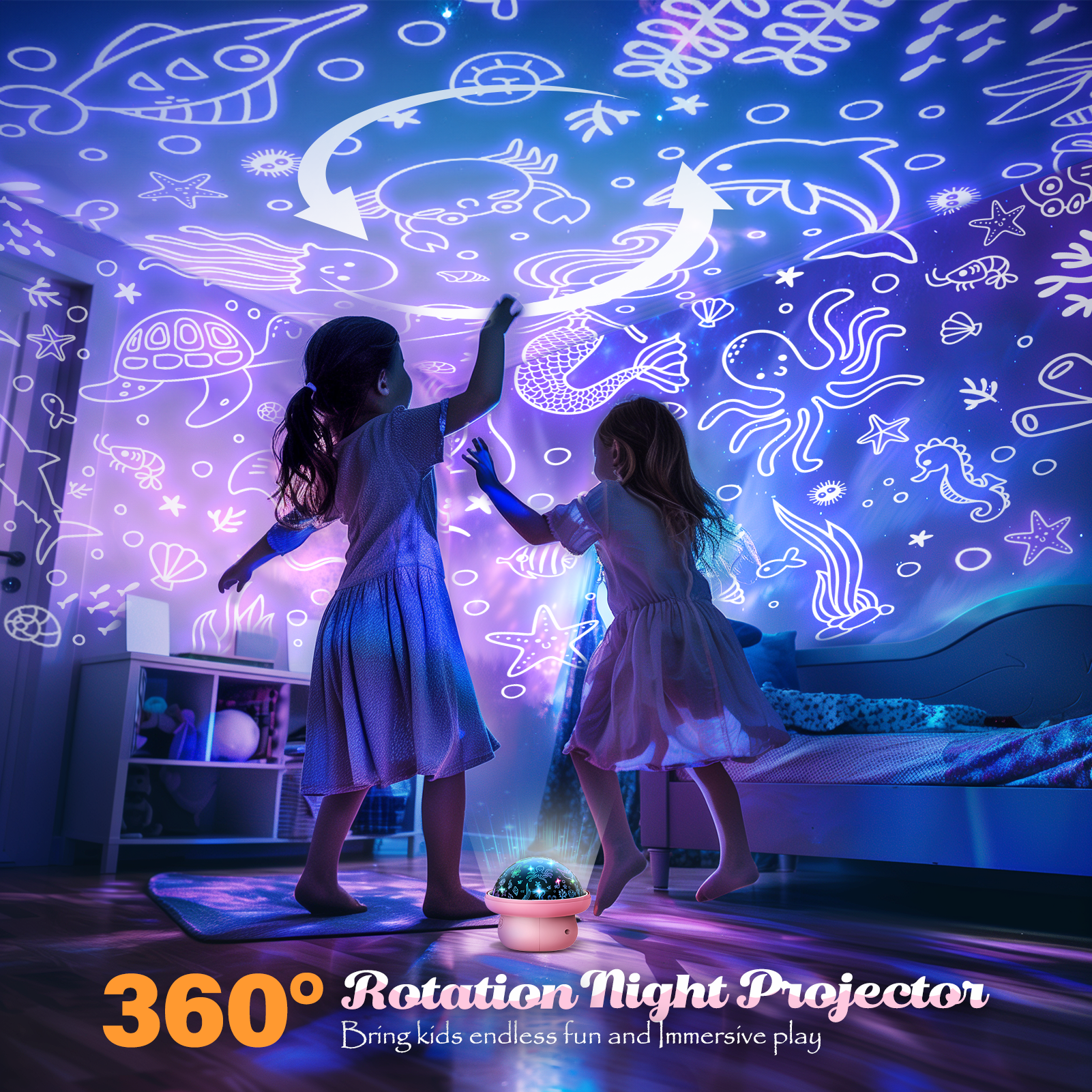 ATOPDREAM Mushroom Star Projector Night Light for Kids photo 5