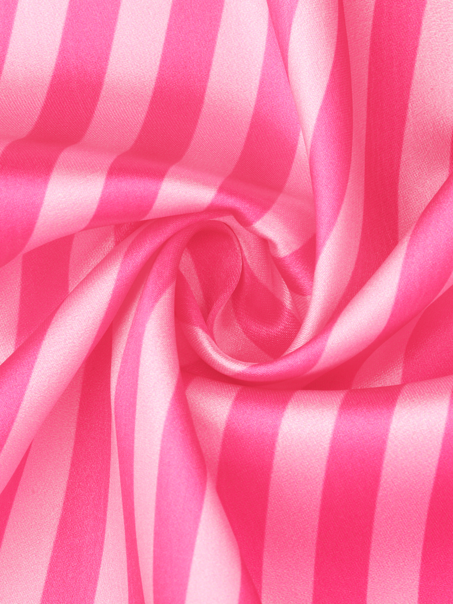 DARING DIVA Women's 2 Pcs Satin Silky Contrast Color Trim Pajama Set L Hot Pink