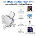 thumbnail image 2 of USB 3.0  Flash Drive 1TB(1000GB) – 4-in-1 OTG USB-C & USB-A Thumb Drive for Android Smartphones, Tablets, PCs & MacBook., 2 of 6