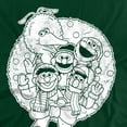 thumbnail image 2 of Sesame Street Vintage Christmas Wreath Unisex Adult T Shirt, Hunter Green, Small, 2 of 5